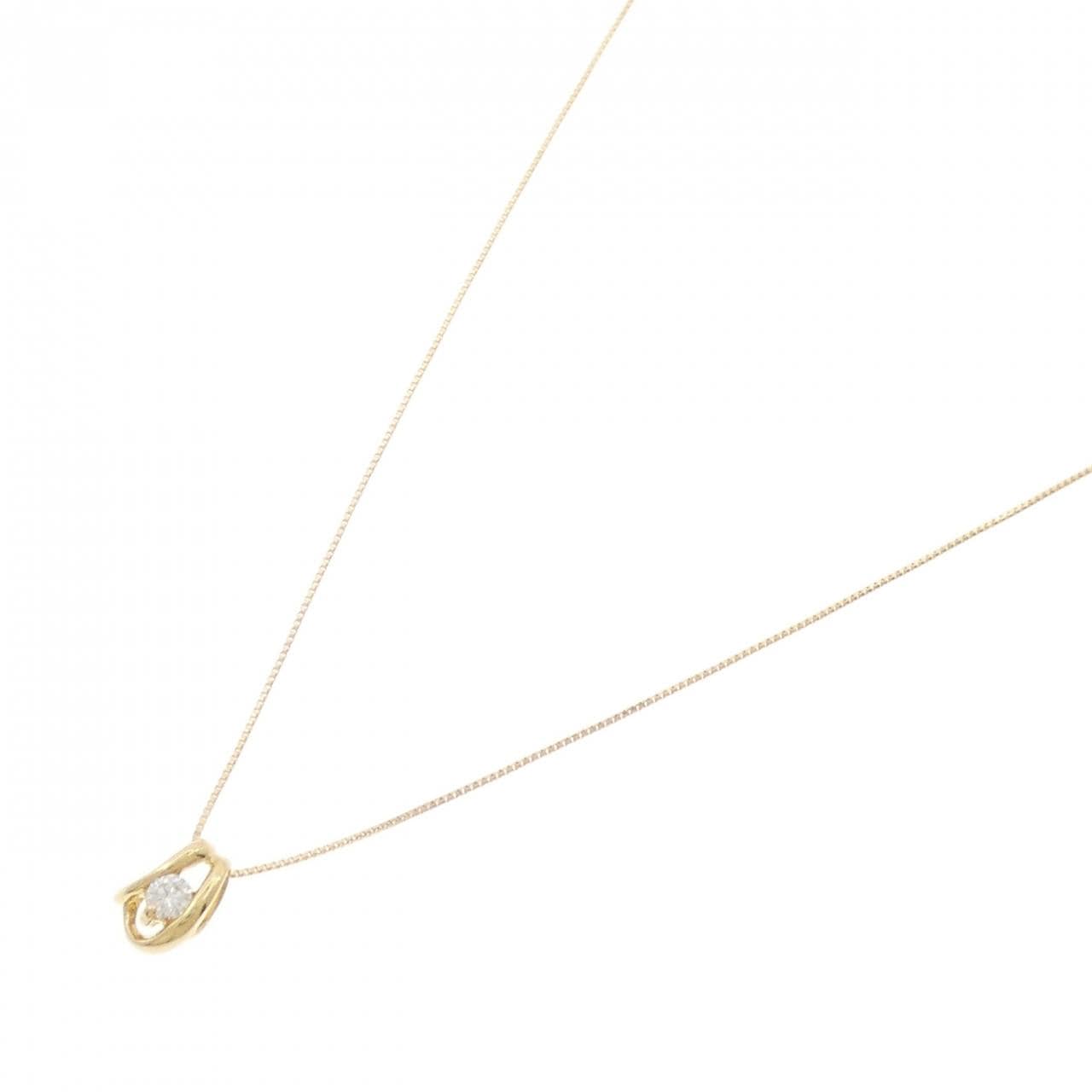 K18YG ダイヤモンド ネックレス 0.12CT
