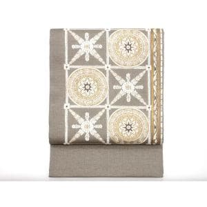 【未使用品】夏袋帯　刺繍加工