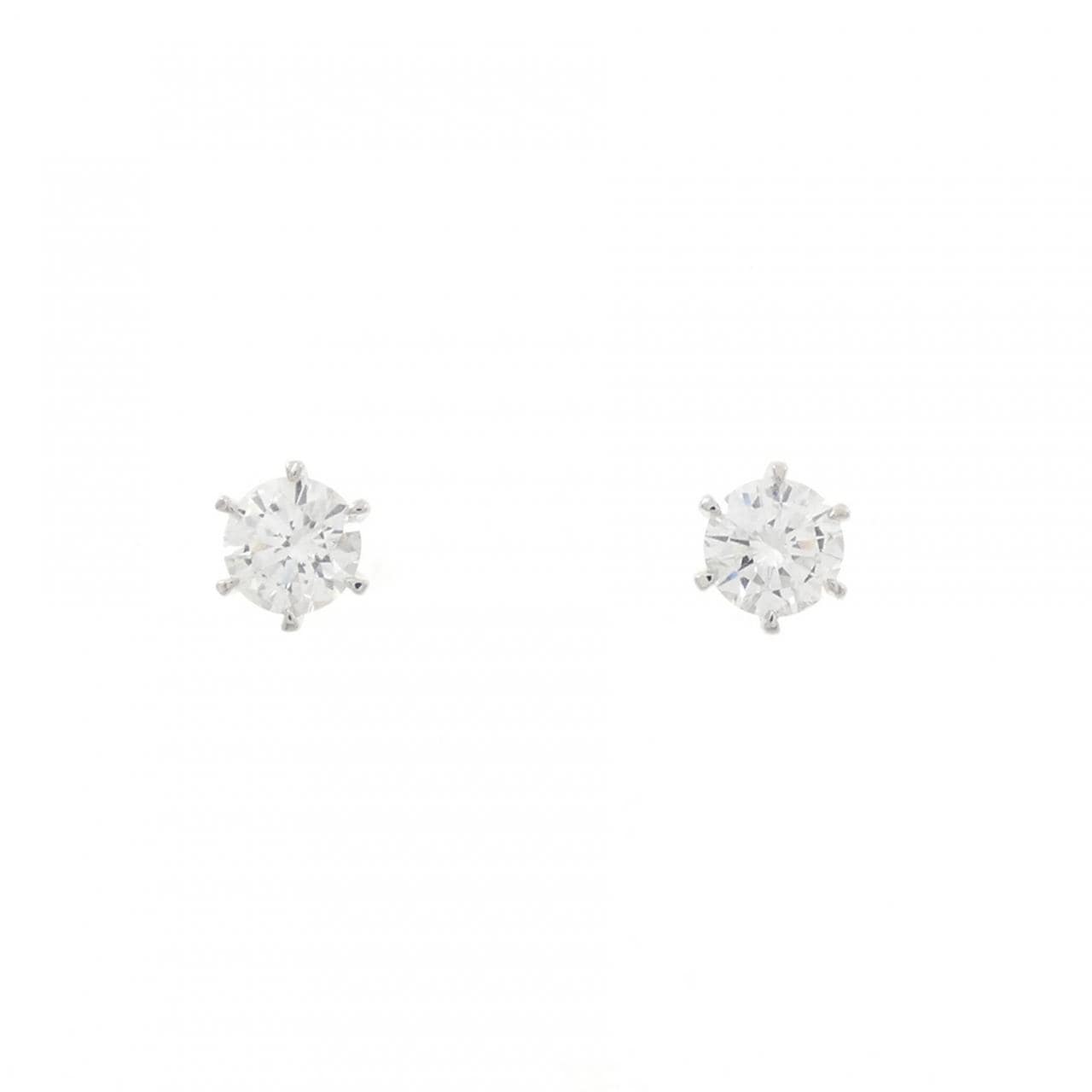 【リメイク】PT900/ST ダイヤモンド ピアス 0.314CT 0.326CT E SI1-2 Good