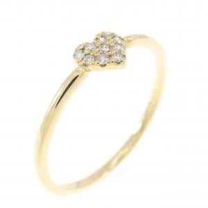 K18YG ハート ダイヤモンド リング 0.05CT