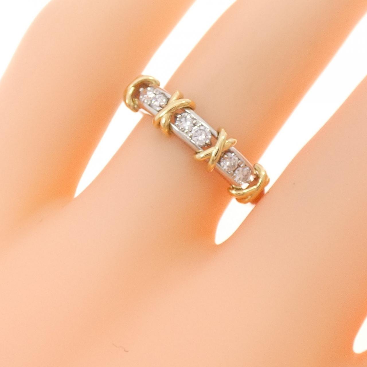 PT950/K18YG ダイヤモンド リング 0.20CT