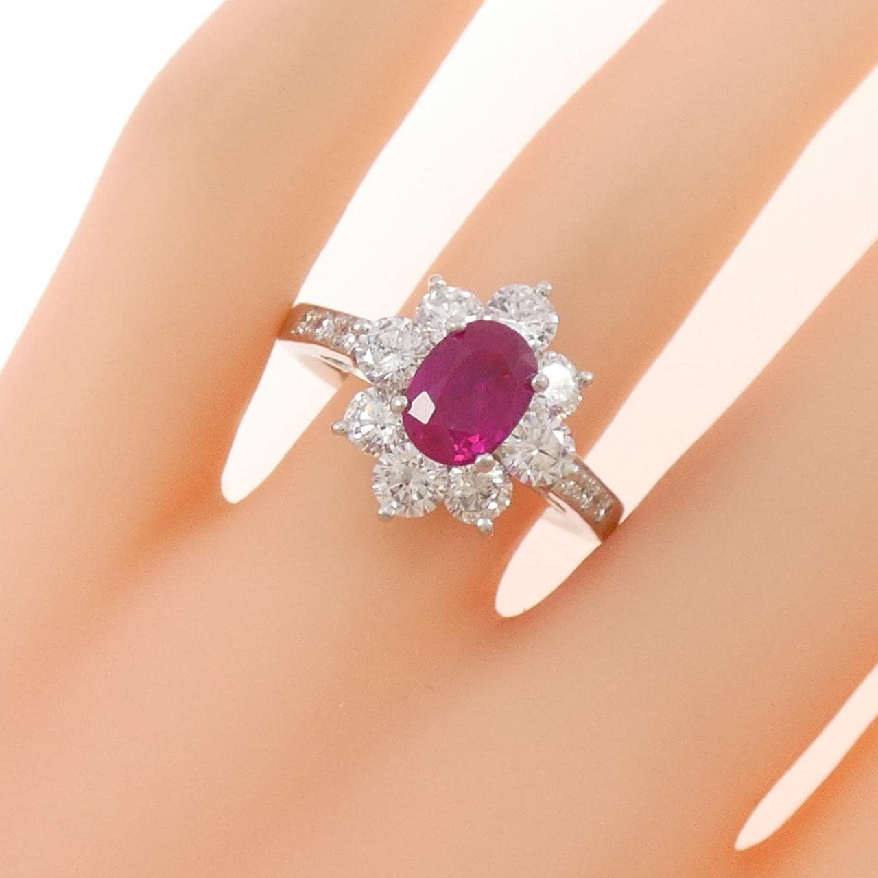 PT900 ルビー リング 1.62CT ビルマ産