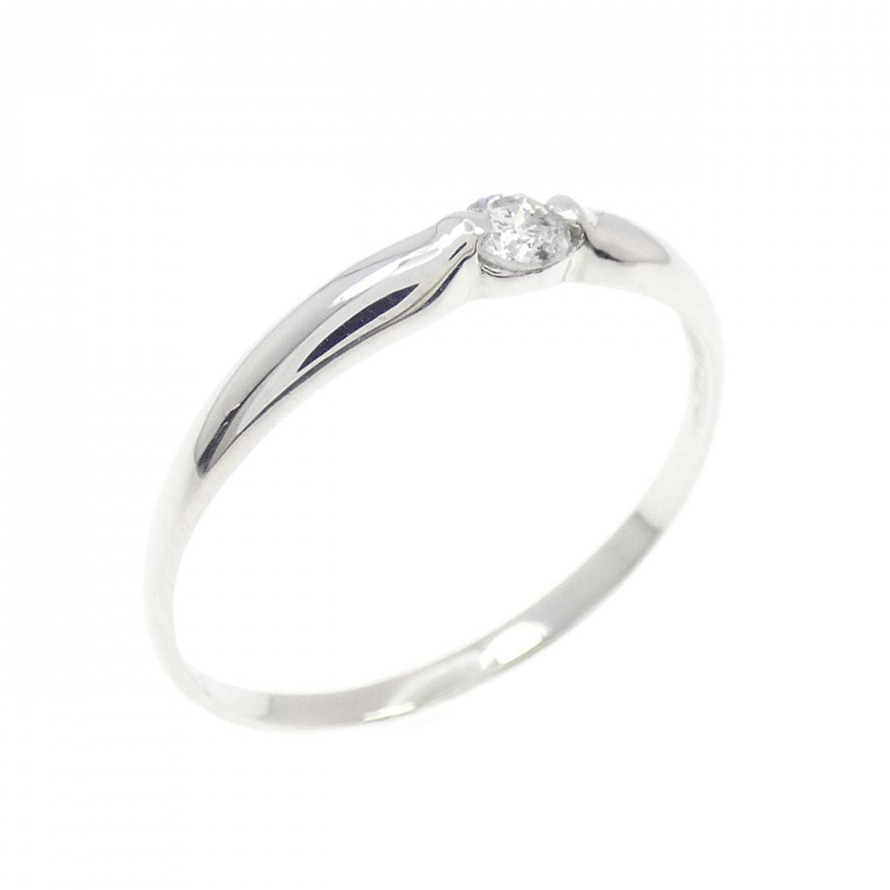 PT900 ソリティア ダイヤモンド リング 0.08CT