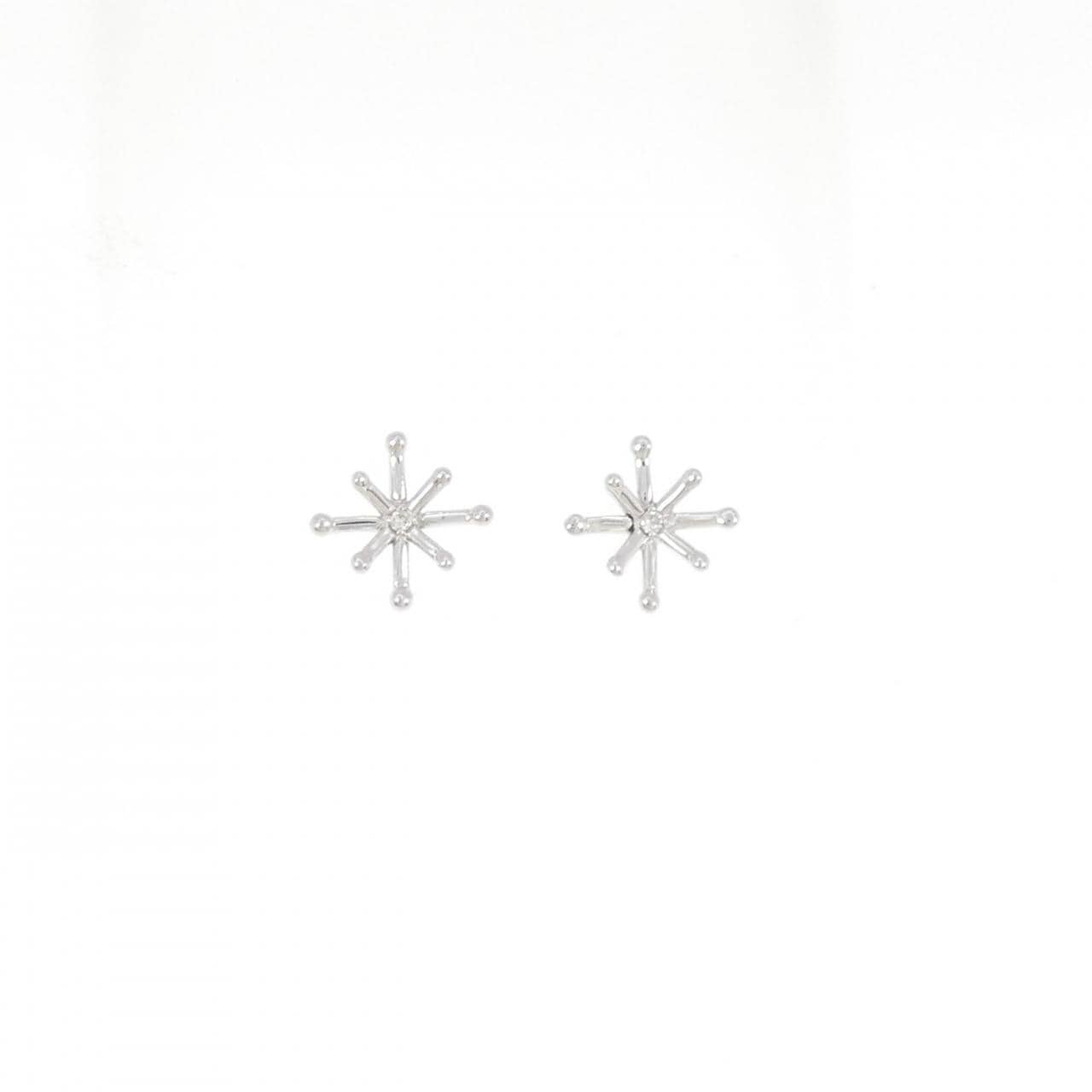 K18WG ダイヤモンド ピアス 0.02CT
