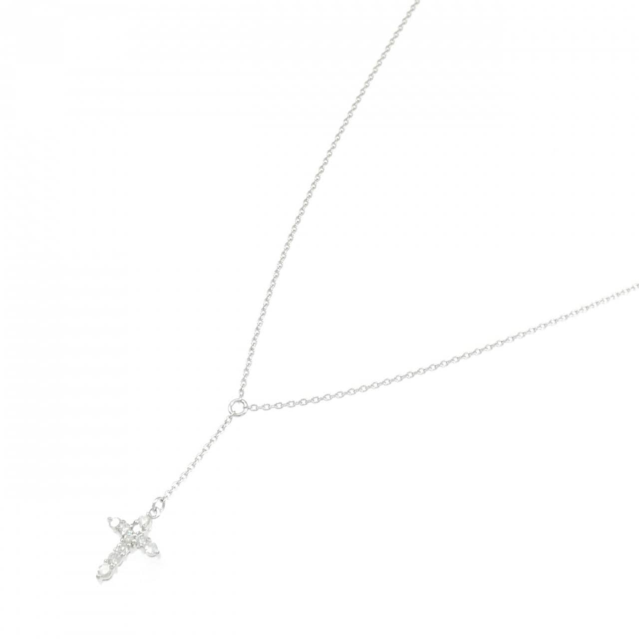 PT900/PT850 クロス ダイヤモンド ネックレス 0.16CT