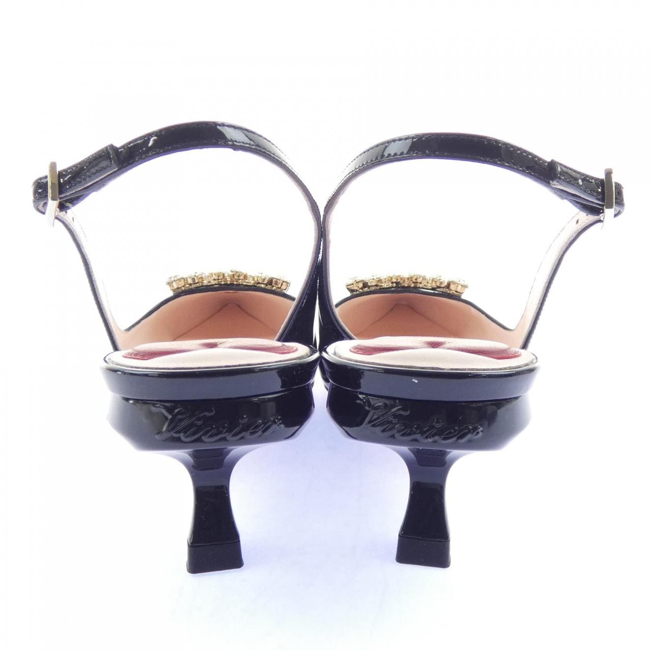 ロジェヴィヴィエ ROGER VIVIER ヴィルギュル ストラス バックル サンダル
