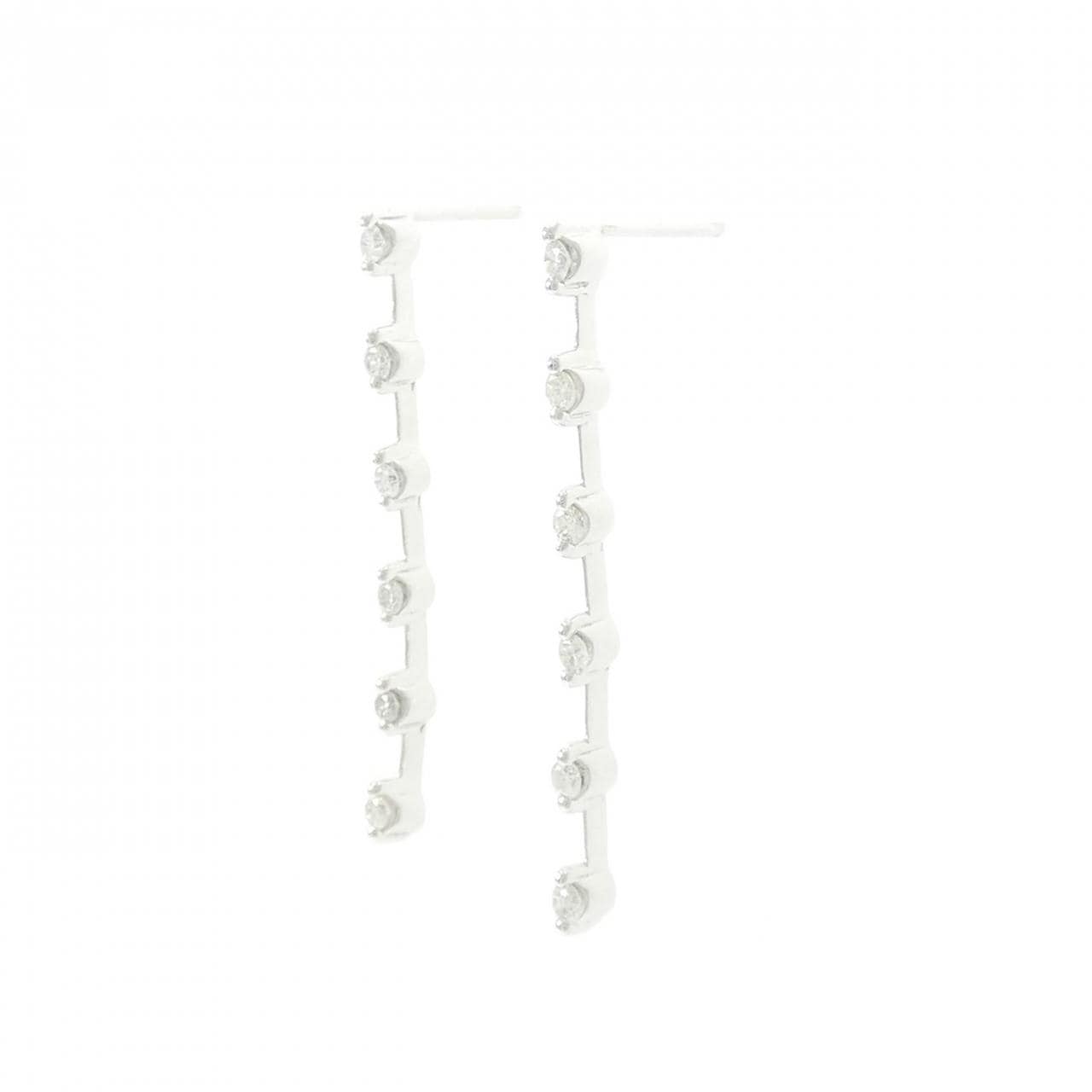 K18WG ダイヤモンド ピアス 0.30CT
