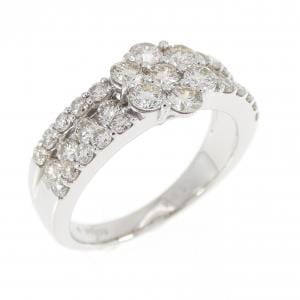 PT900 フラワー ダイヤモンド リング 1.00CT