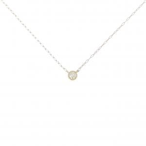 K18YG ソリティア ダイヤモンド ネックレス 0.07CT