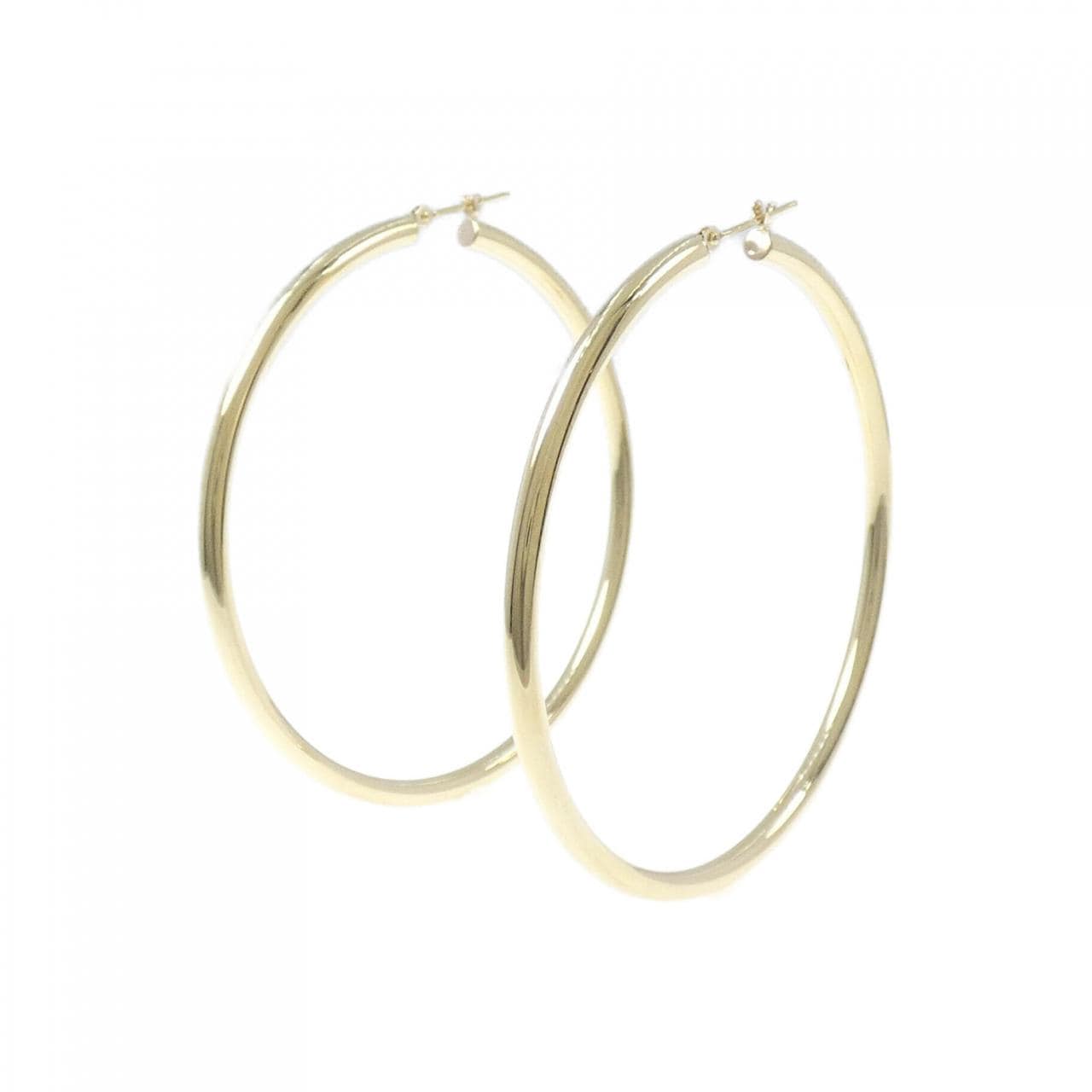 K18YG hoop earrings