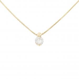 K18YG ソリティア ダイヤモンド ネックレス 1.009CT