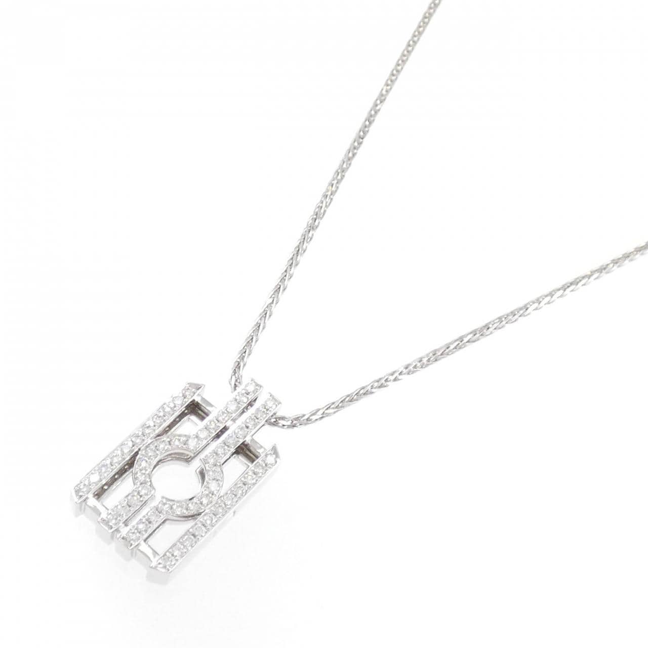 750WG/K18WG ダイヤモンド ネックレス 0.90CT