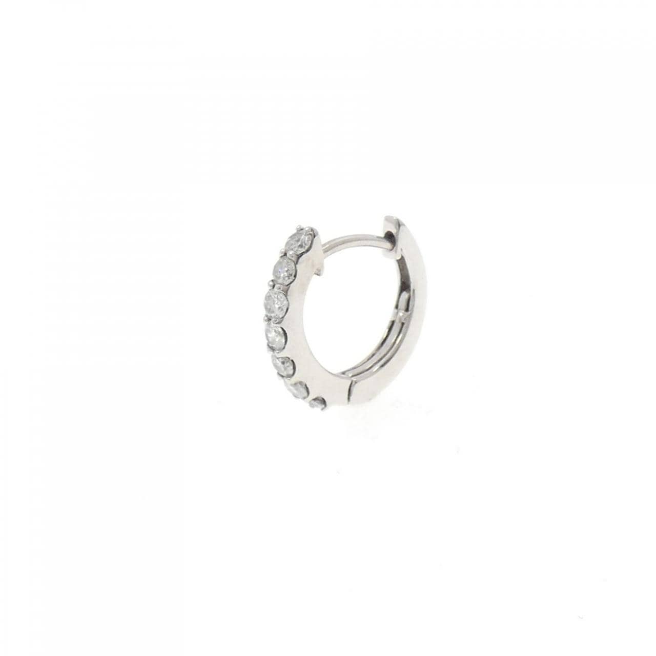 K18WG ダイヤモンド ピアス 0.18CT 片耳