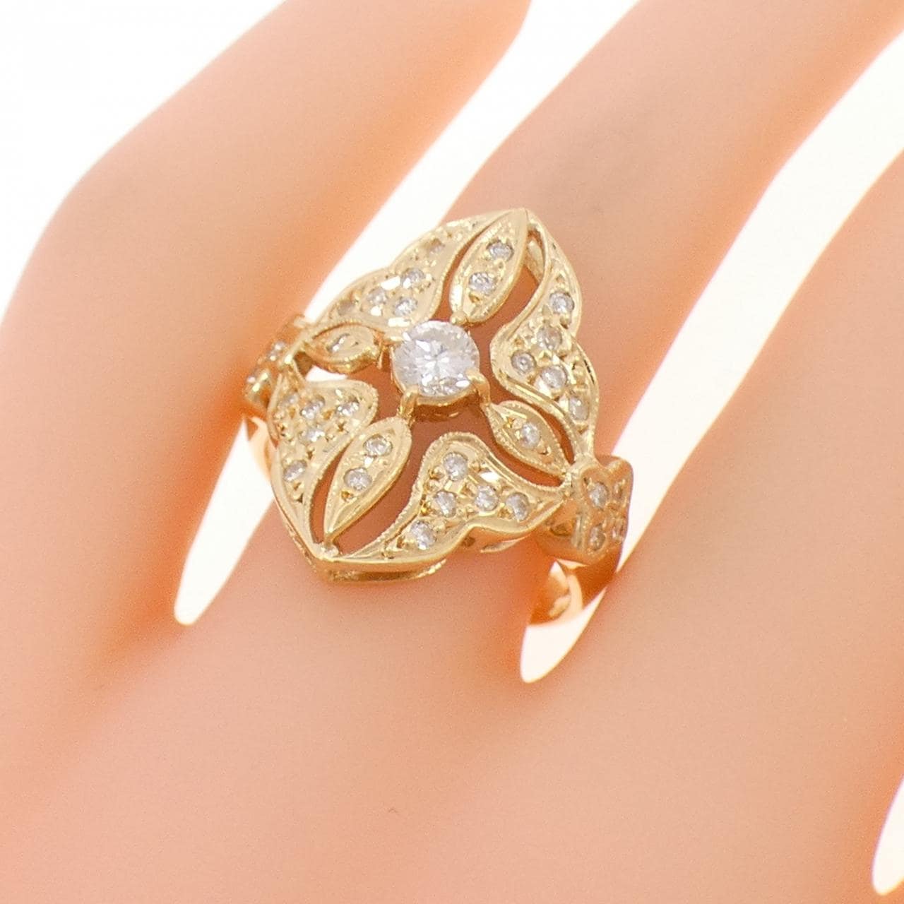 K18YG ダイヤモンド リング 0.54CT