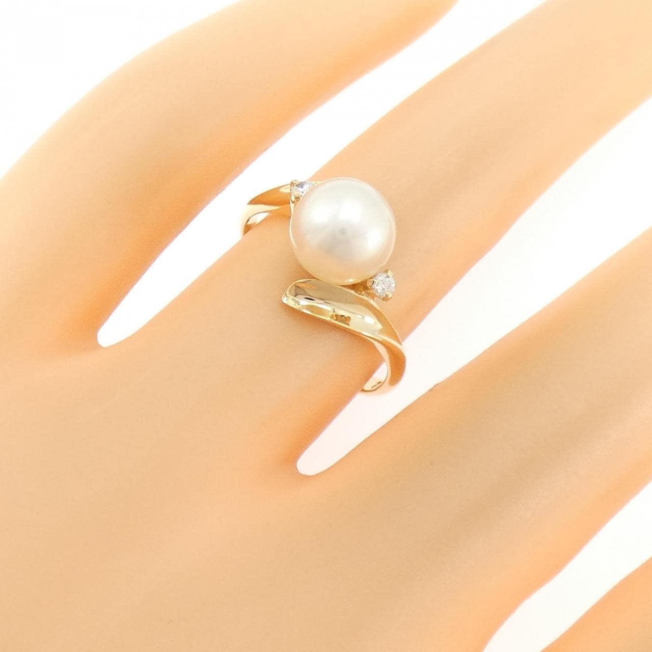 K18YG アコヤパール リング 7.5mm