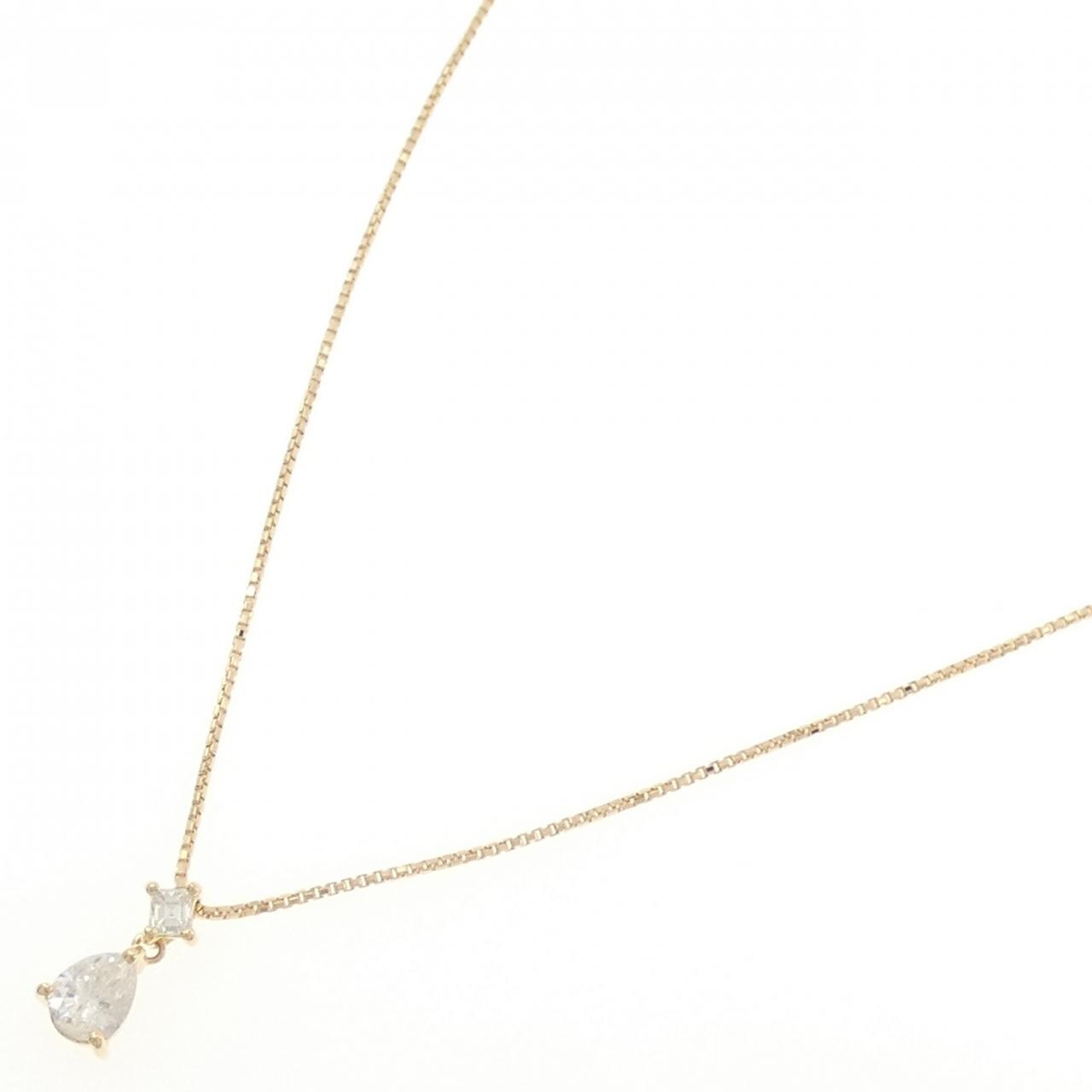 K18YG ダイヤモンド ネックレス 0.37CT