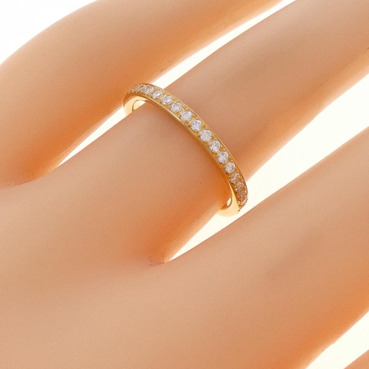 【リメイク】K24YG ハーフエタニティ ダイヤモンド リング 0.20CT