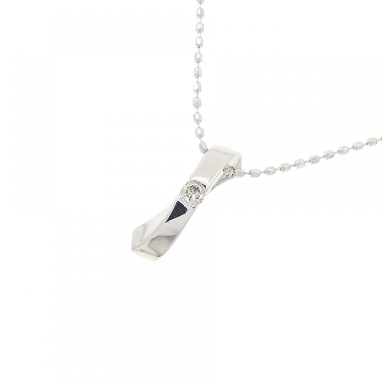 K18WG ダイヤモンド ネックレス 0.03CT