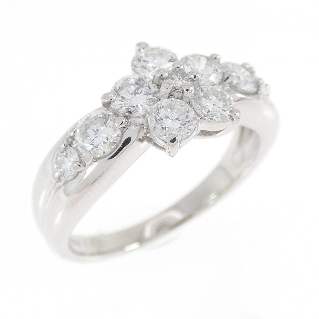 PT900 フラワー ダイヤモンド リング 1.02CT