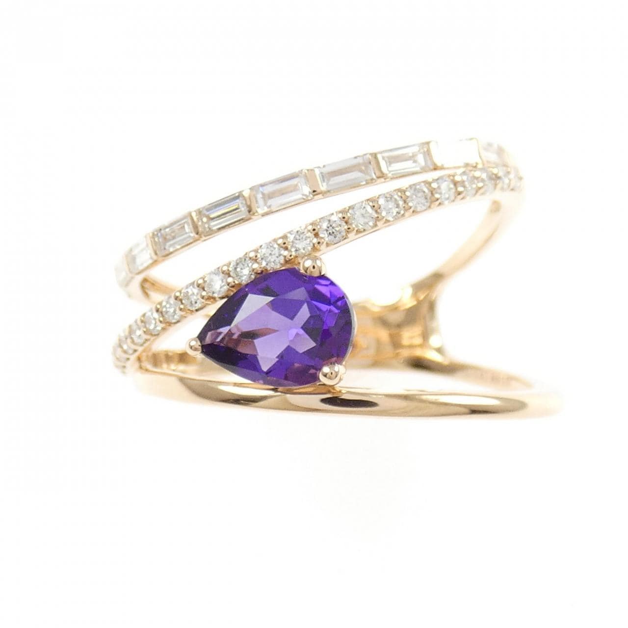 K18PG アメジスト リング 0.54CT
