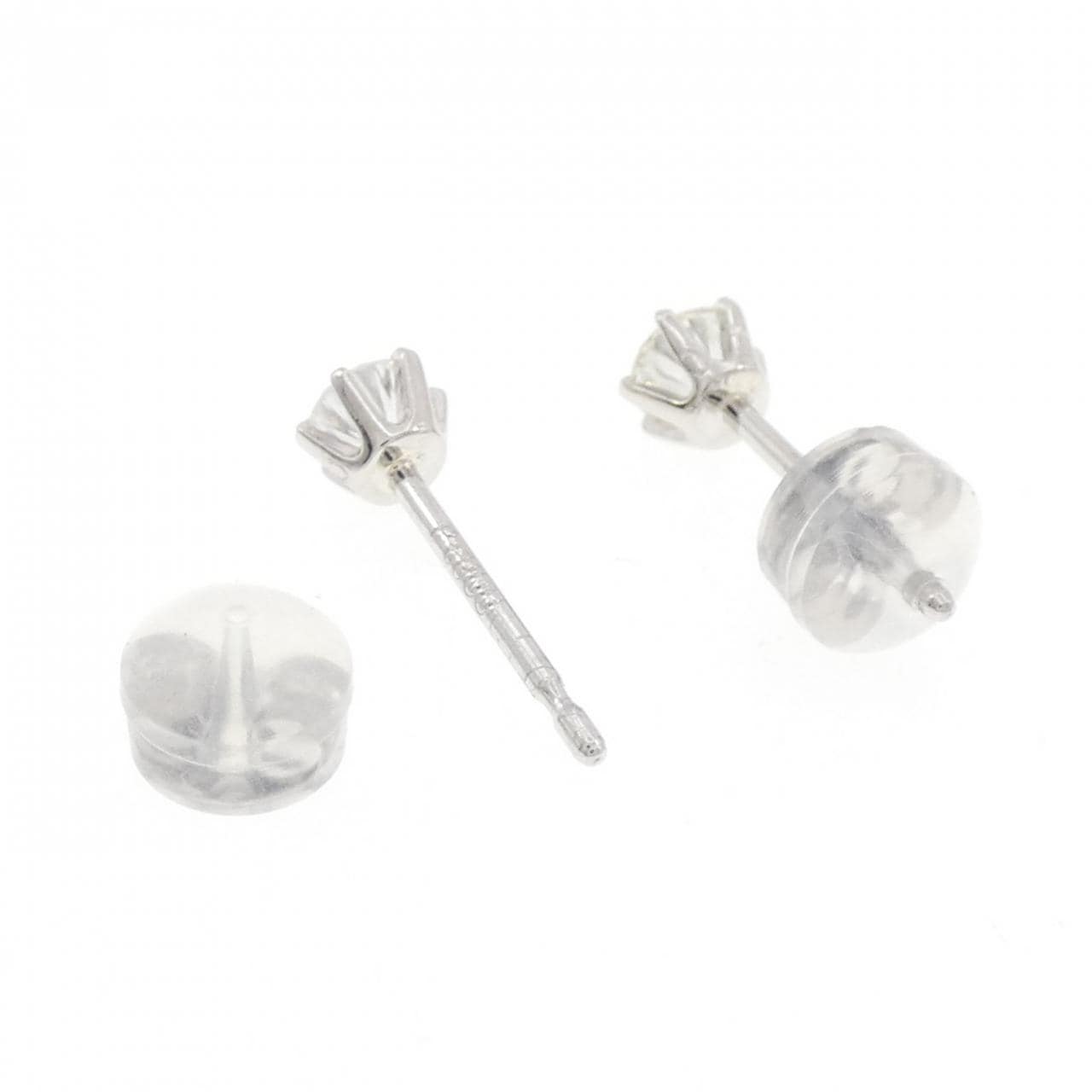 PT900 ソリティア ダイヤモンド ピアス 0.40CT