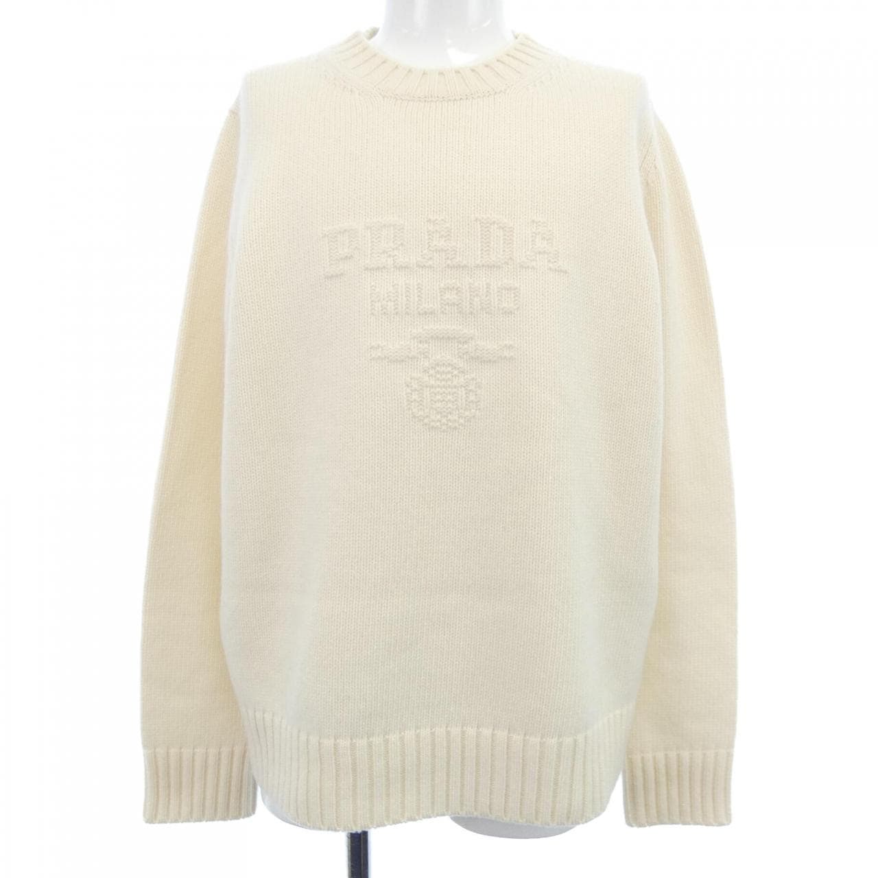 プラダ PRADA ウールxカシミヤ クルーネック セーター UMB645 S232 13HI ニット