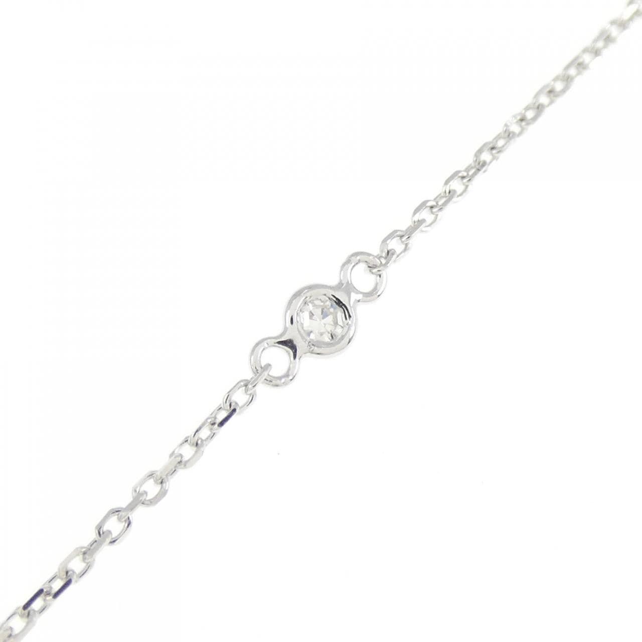 K18WG ダイヤモンド ネックレス 0.10CT