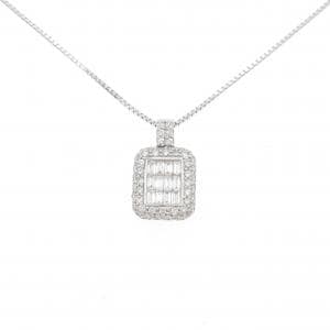 K18WG ダイヤモンド ネックレス 1.05CT