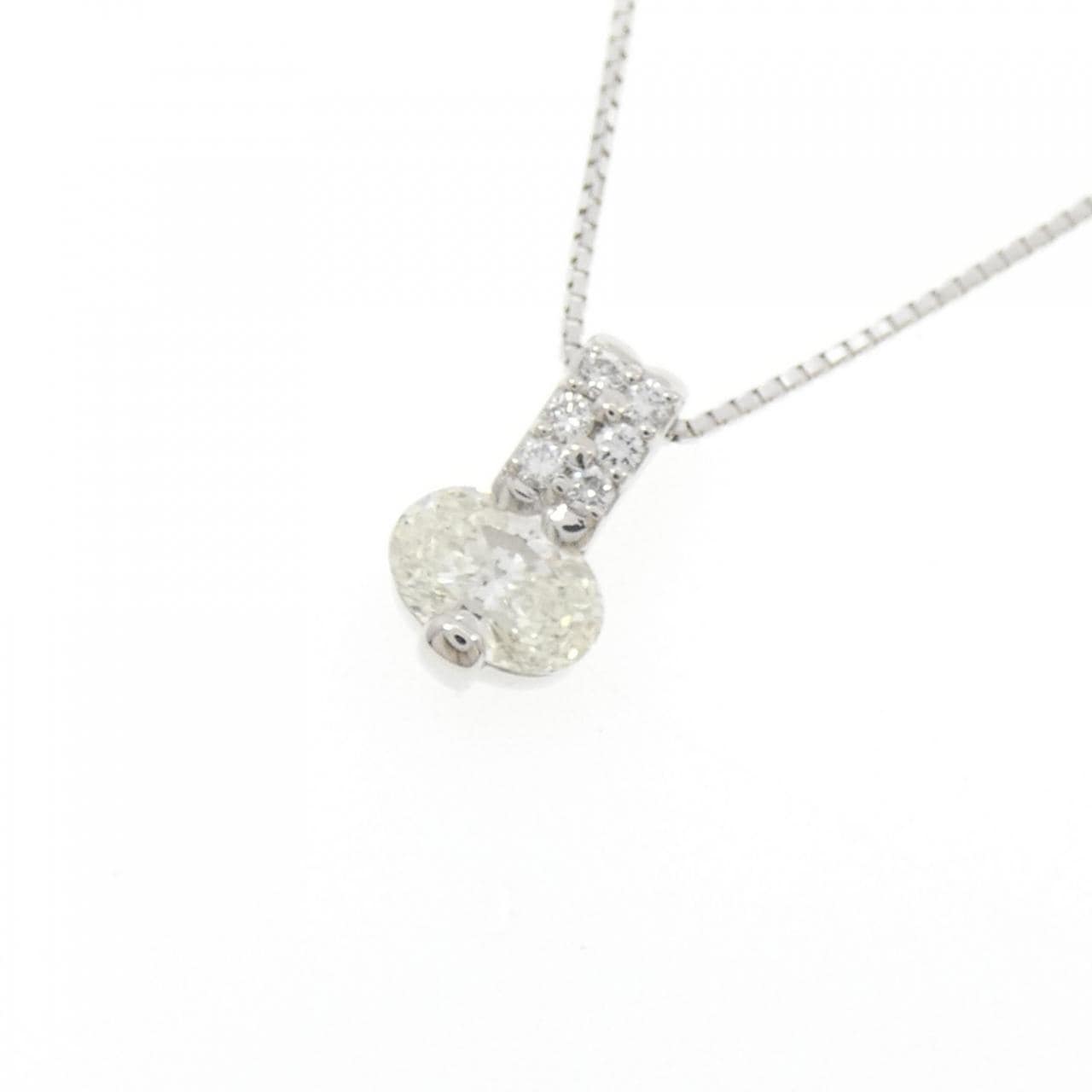 PT900/K18WG ダイヤモンド ネックレス 0.624CT
