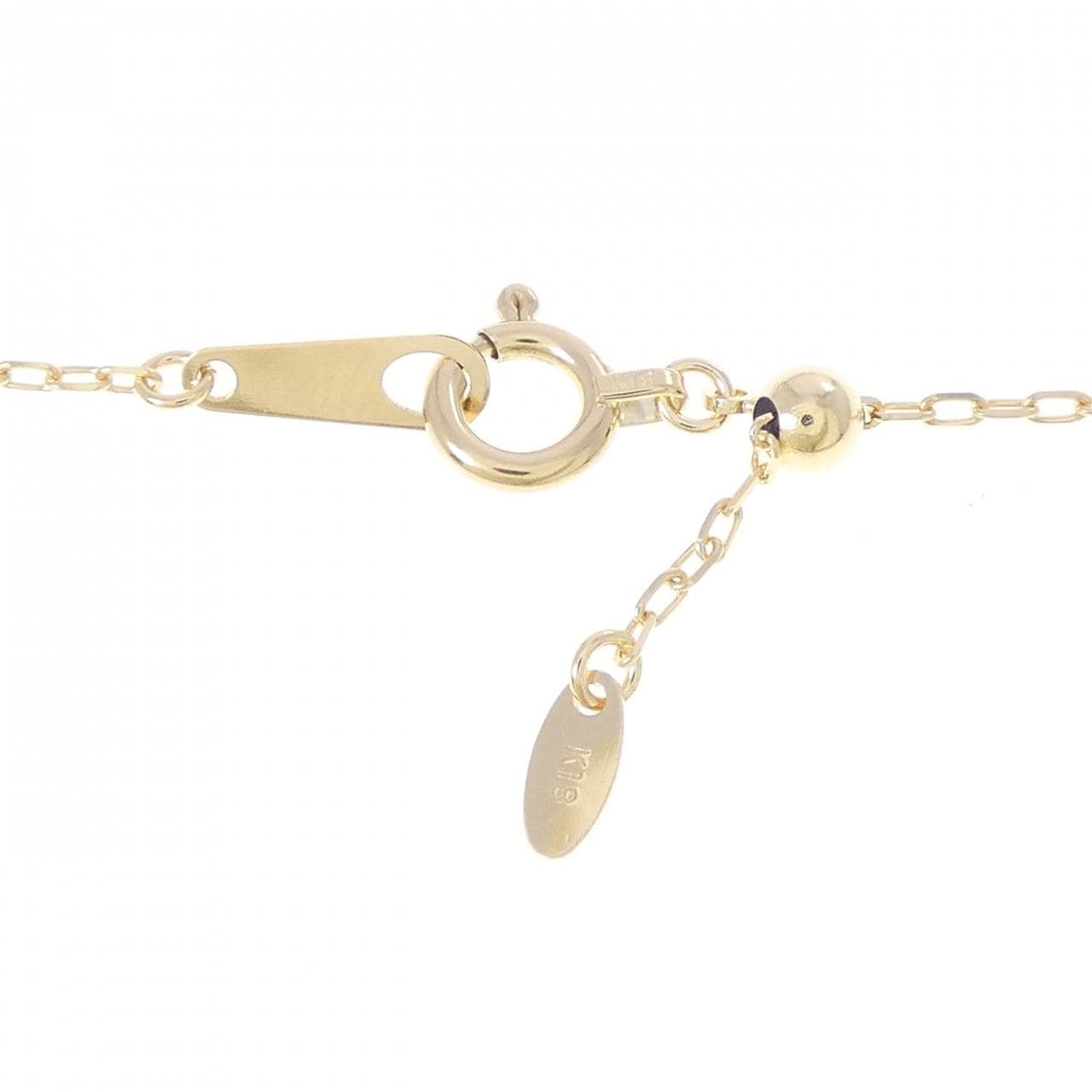 K18YG フラワー グリーンガーネット ネックレス 0.465CT