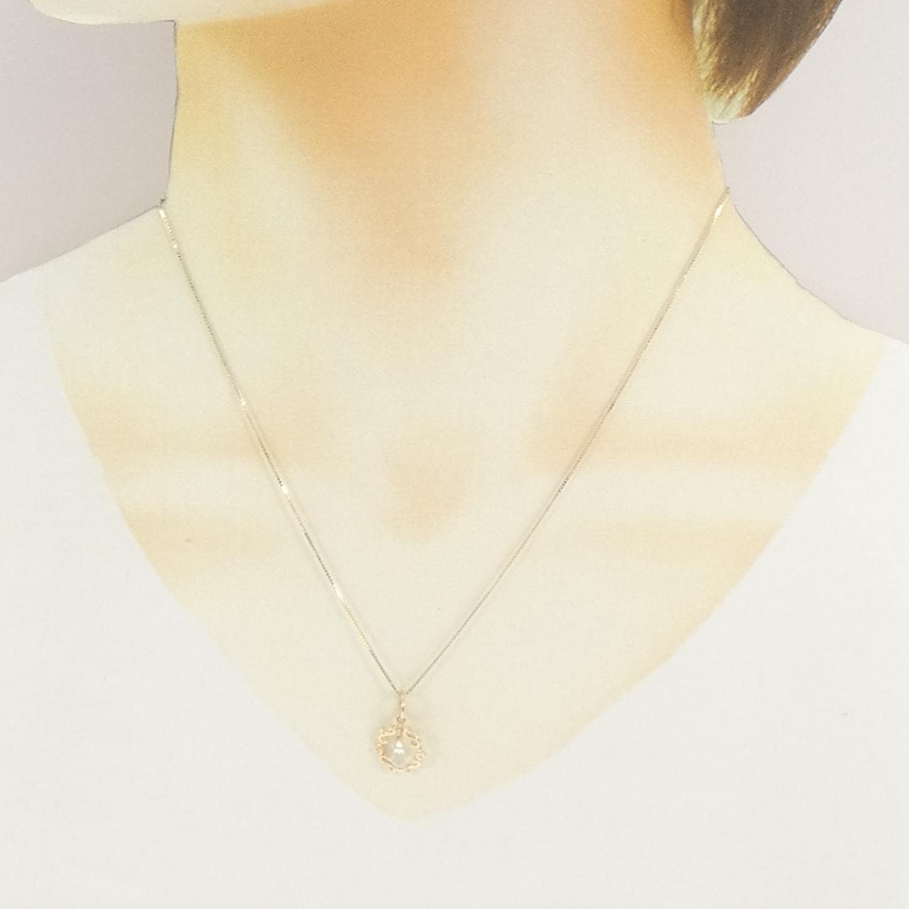 K10YG アクアマリン ネックレス