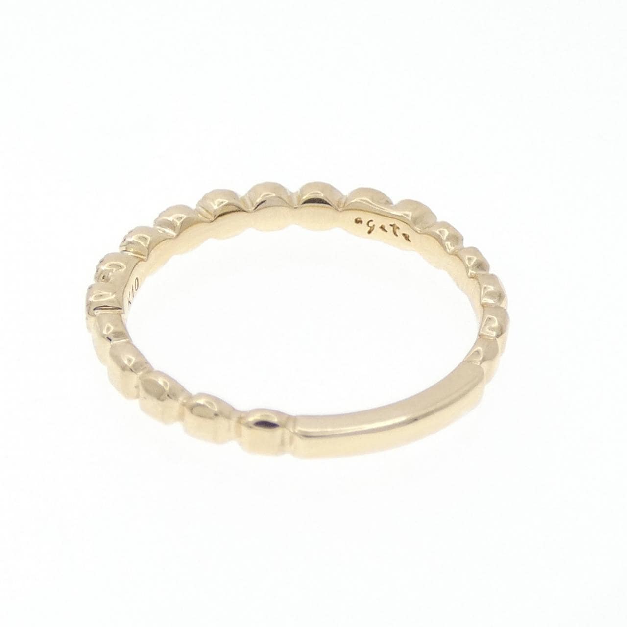 アガット ダイヤモンド ピンキー リング 0.07CT