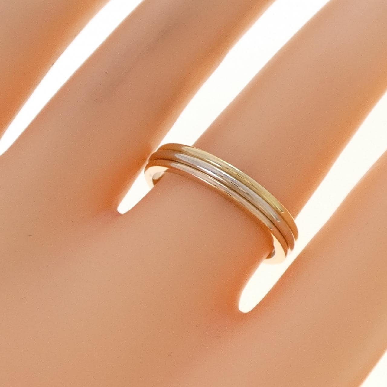 カルティエ スリーゴールドウェディング リング