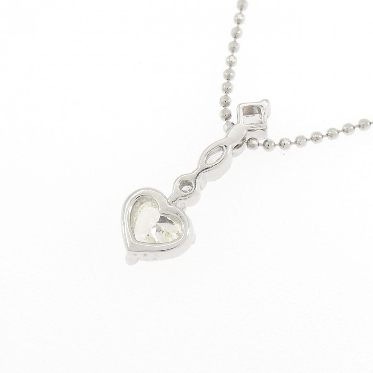 PT900/PT850 ハート ダイヤモンド ネックレス 0.34CT