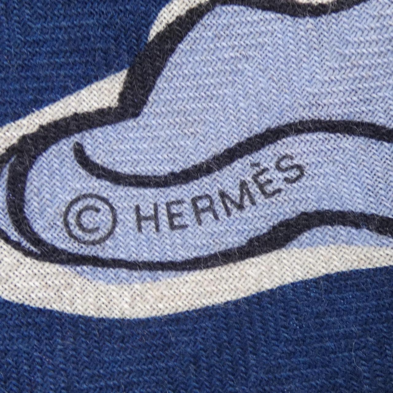 エルメス HERMES 千と一のウサギ H364007S トライアングルジェアン ショール