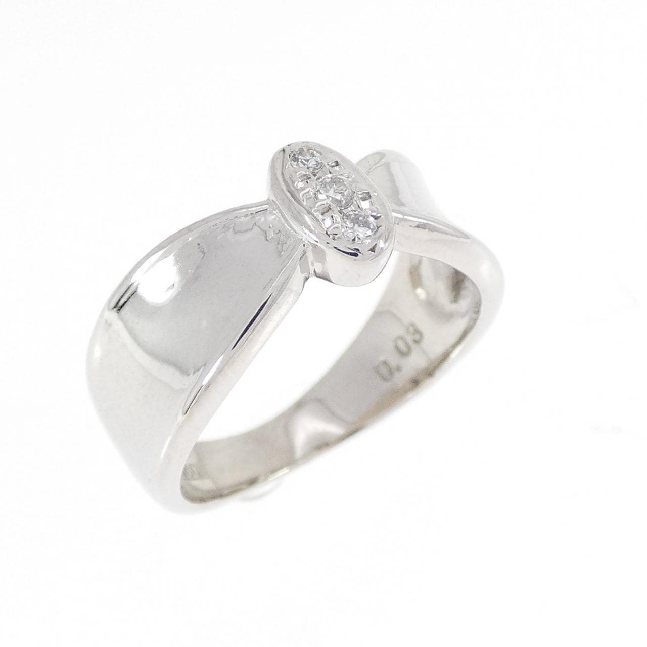 PT900 ダイヤモンド ピンキーリング 0.03CT