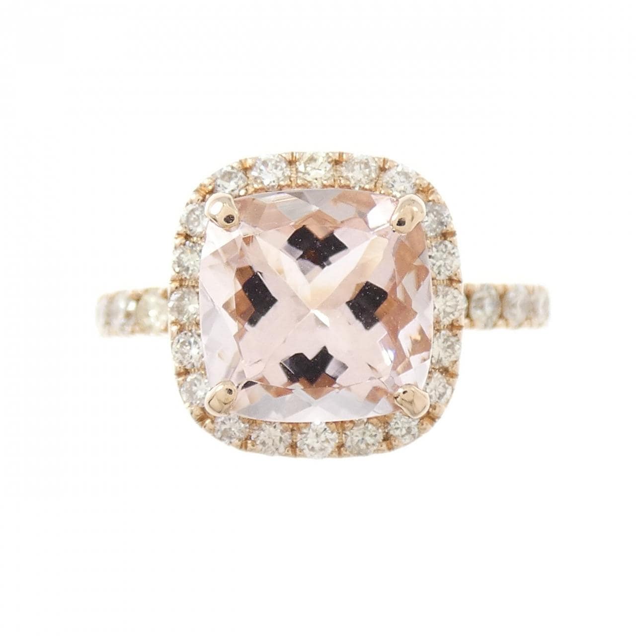 K18PG モルガナイト リング 1.95CT