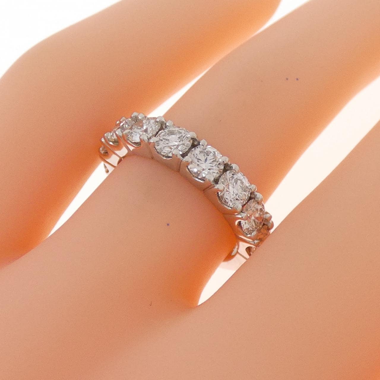 PT950 ハーフエタニティ ダイヤモンド リング 1.500CT