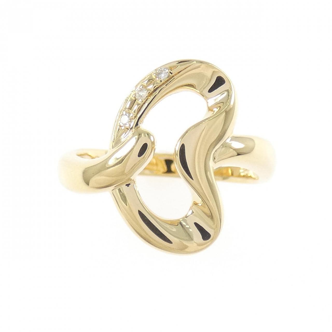 K18YG ダイヤモンド リング 0.02CT