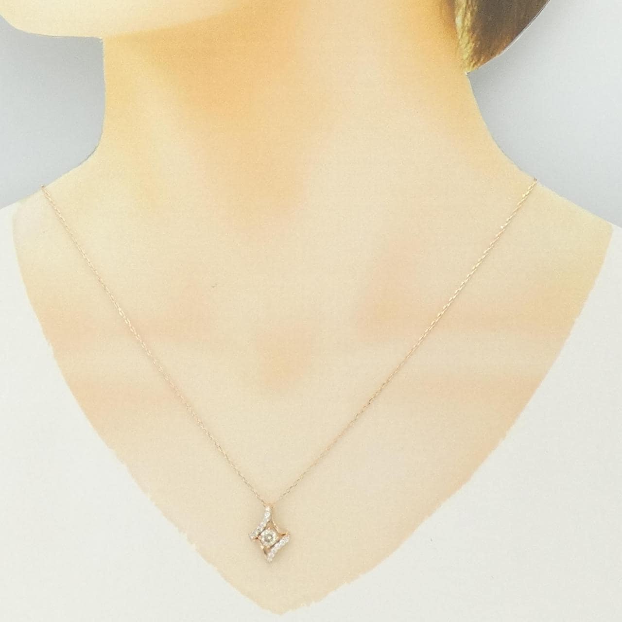 K18PG ダイヤモンド ネックレス 0.369CT