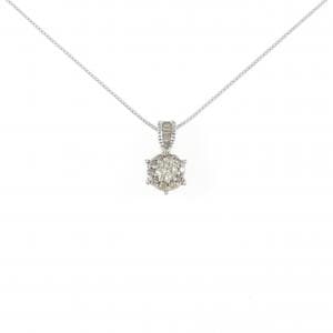 K18WG ダイヤモンド ネックレス 0.34CT