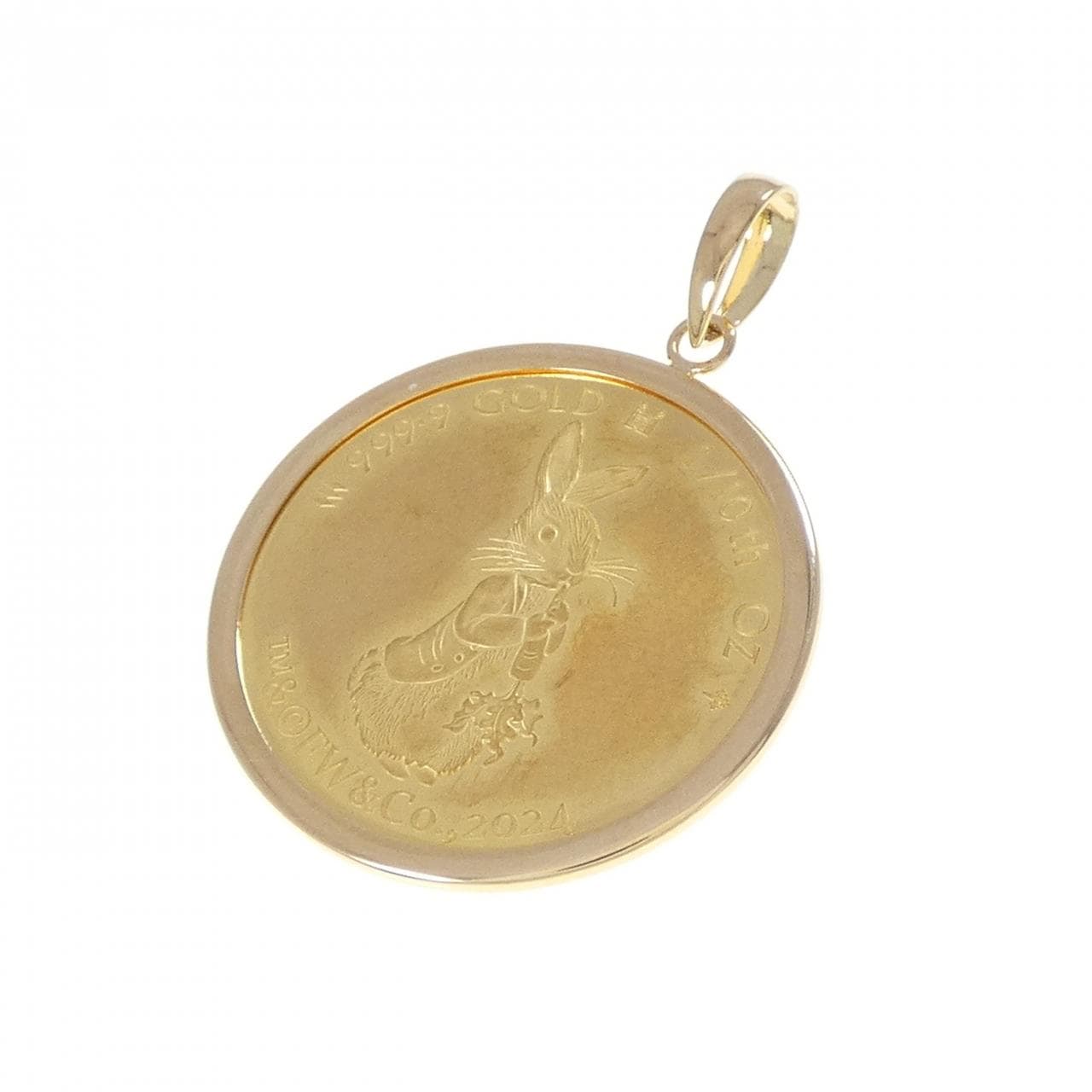 K18YG(枠) コイン ペンダント