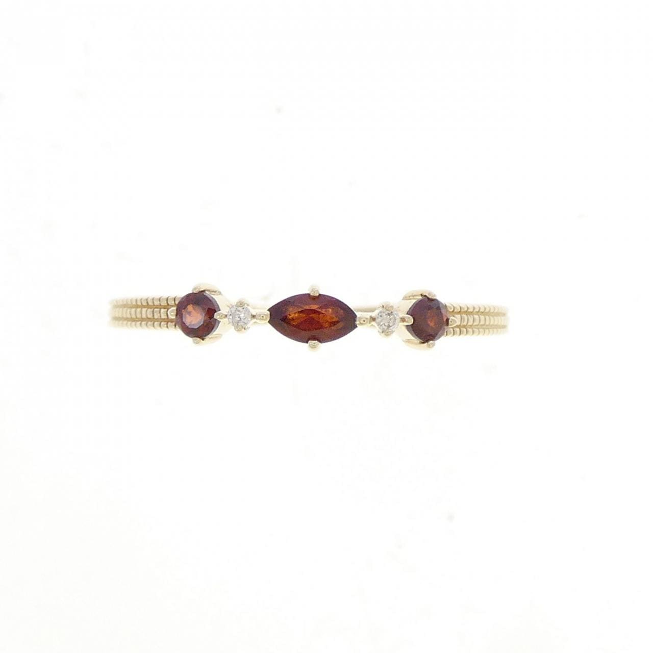 K10YG ガーネット リング 0.19CT