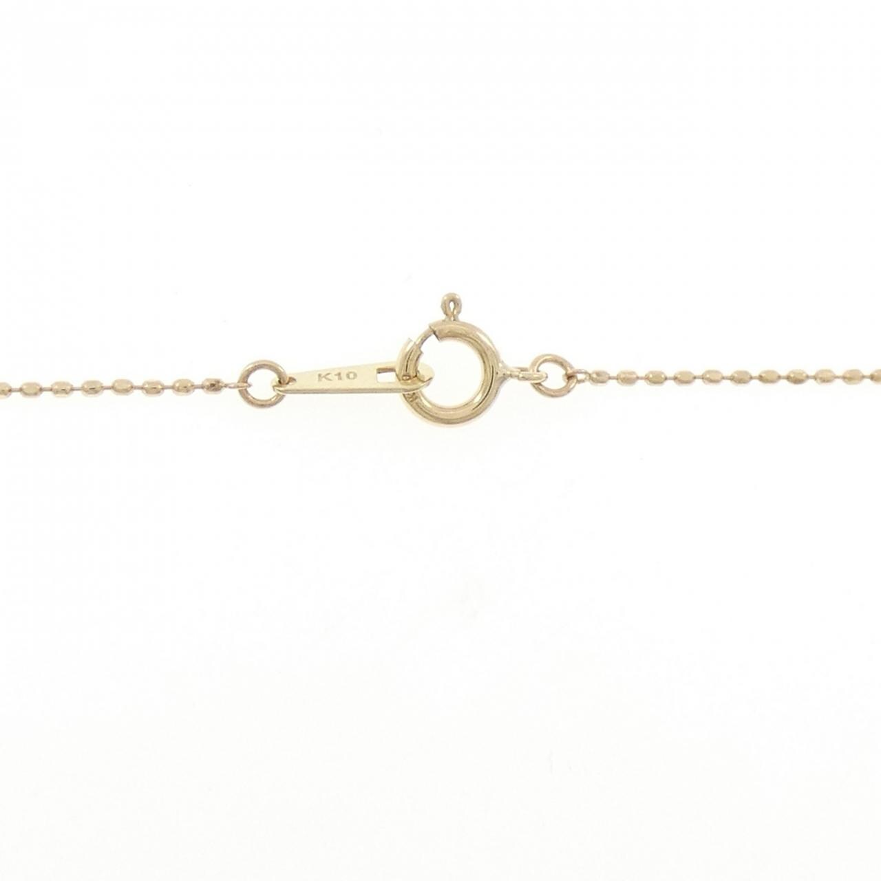 K10YG 2WAY ナンバー7 ダイヤモンド ネックレス 0.10CT