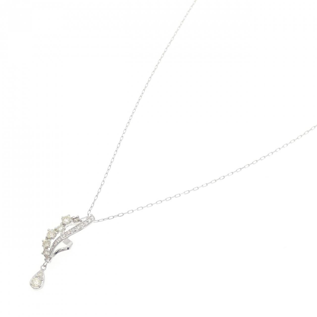K18WG ダイヤモンド ネックレス 0.30CT