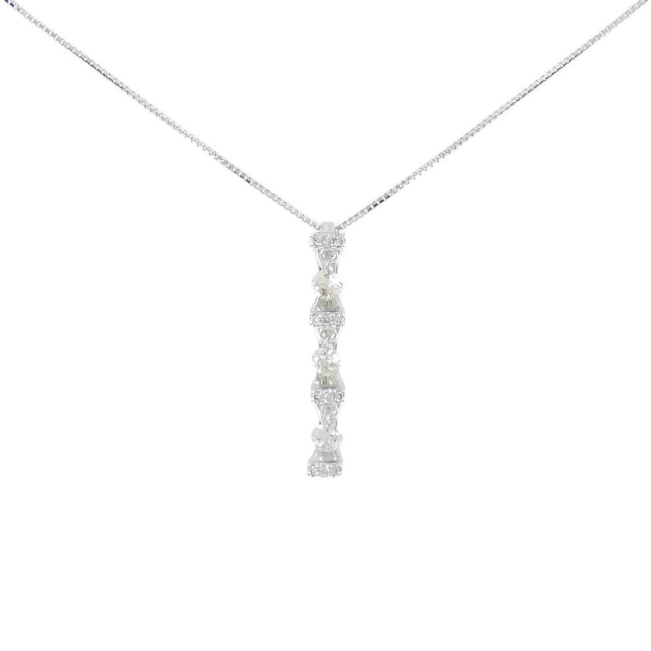 K18WG ダイヤモンド ネックレス 0.51CT