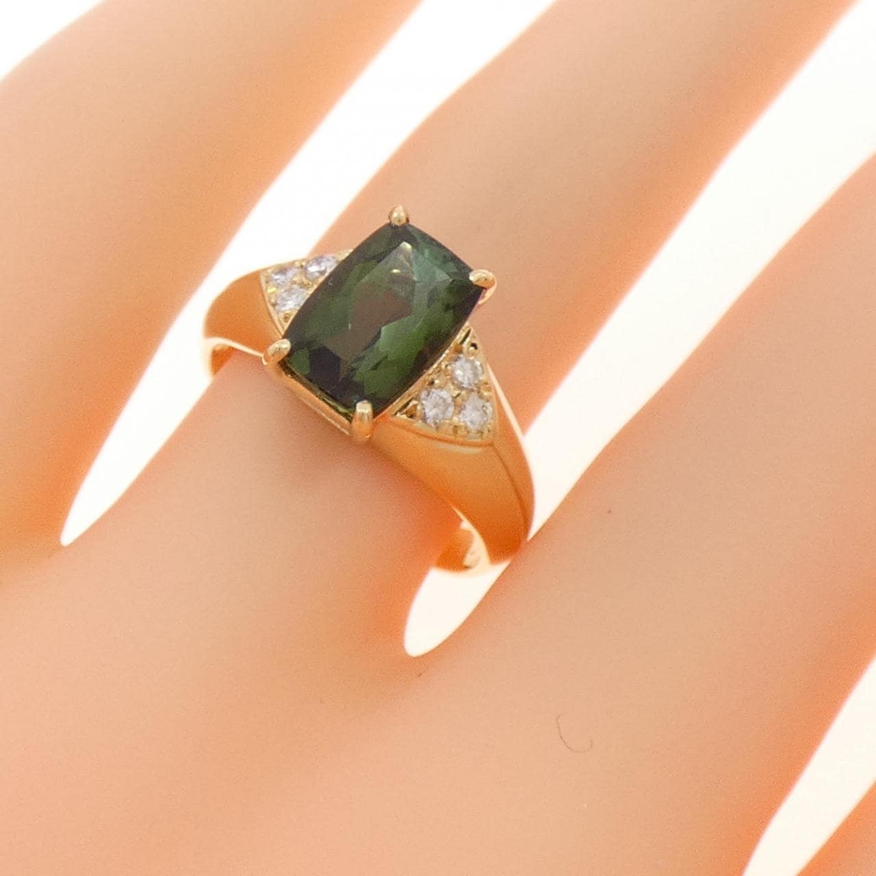 K18YG トルマリン リング 1.86CT