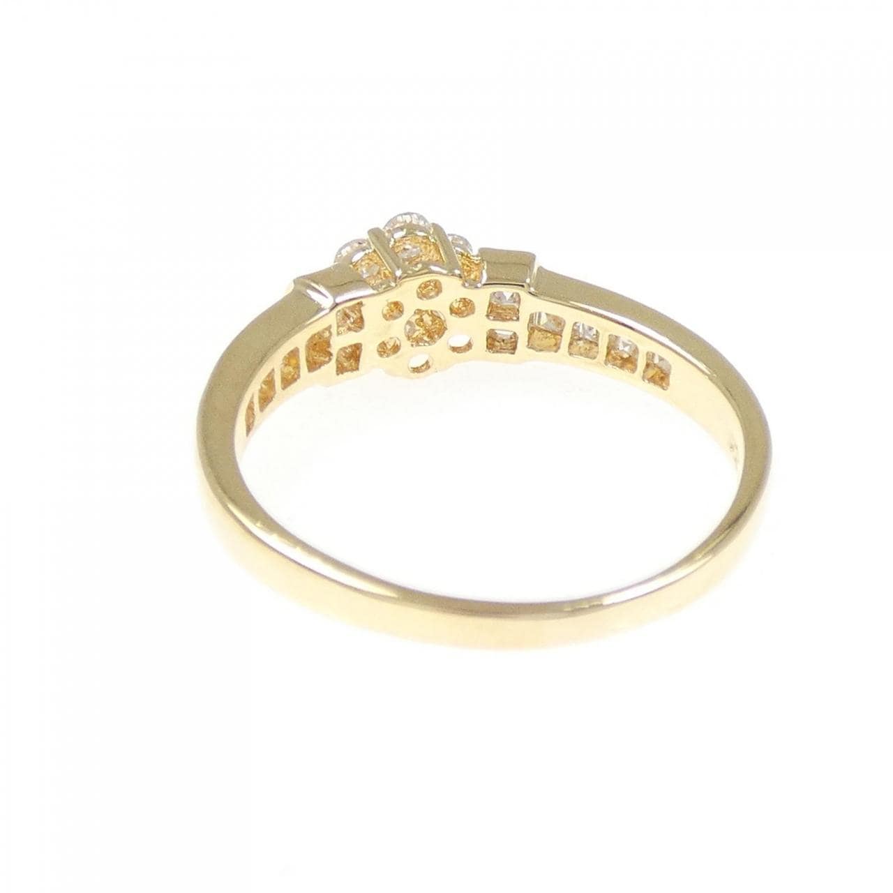K18YG フラワー ダイヤモンド リング 0.59CT