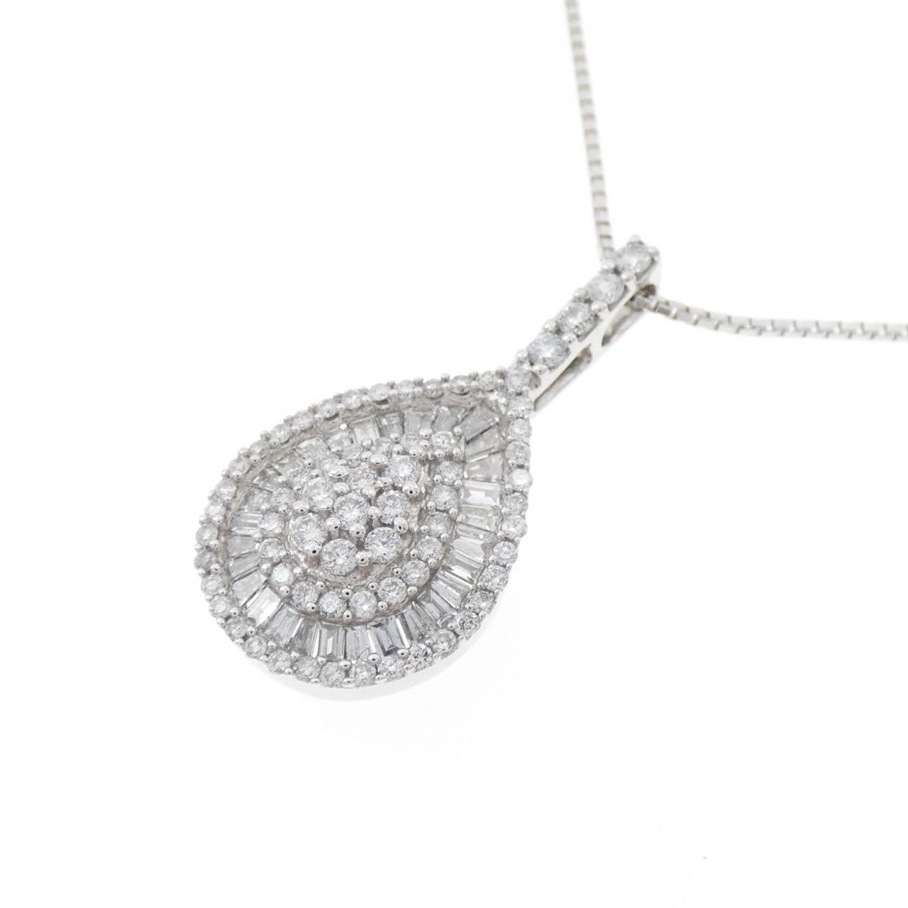 K18WG ダイヤモンド ネックレス 0.70CT