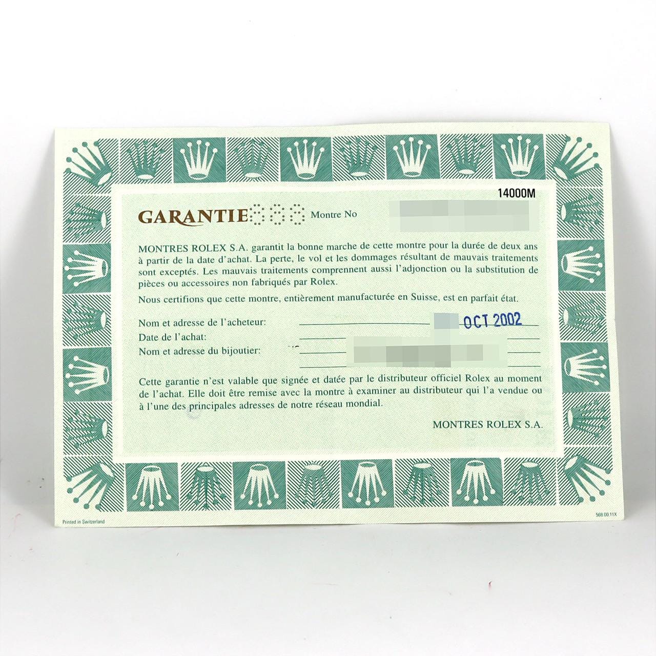 ロレックス エアキング 14000M SS 自動巻 K番